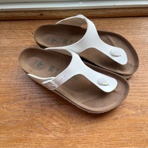 Birkenstock Papillo Gizeh Platform Vegan Sandals White (Women 39)